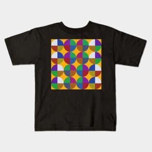 mid century seventies colorful abstract pattern Kids T-Shirt